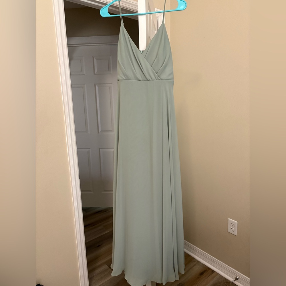 Birdy Grey Green Halter Maxi Gown for Weddings